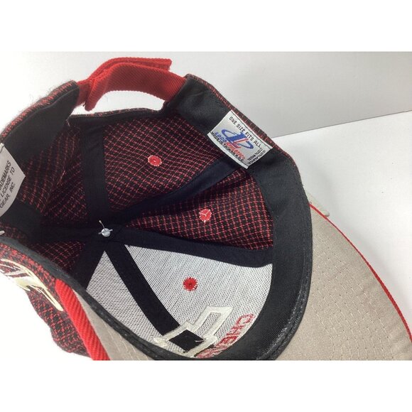 Chevrolet Racing Hat Logo Athletic Men's Adjustable Red Black Vintage - Picture 6 of 6